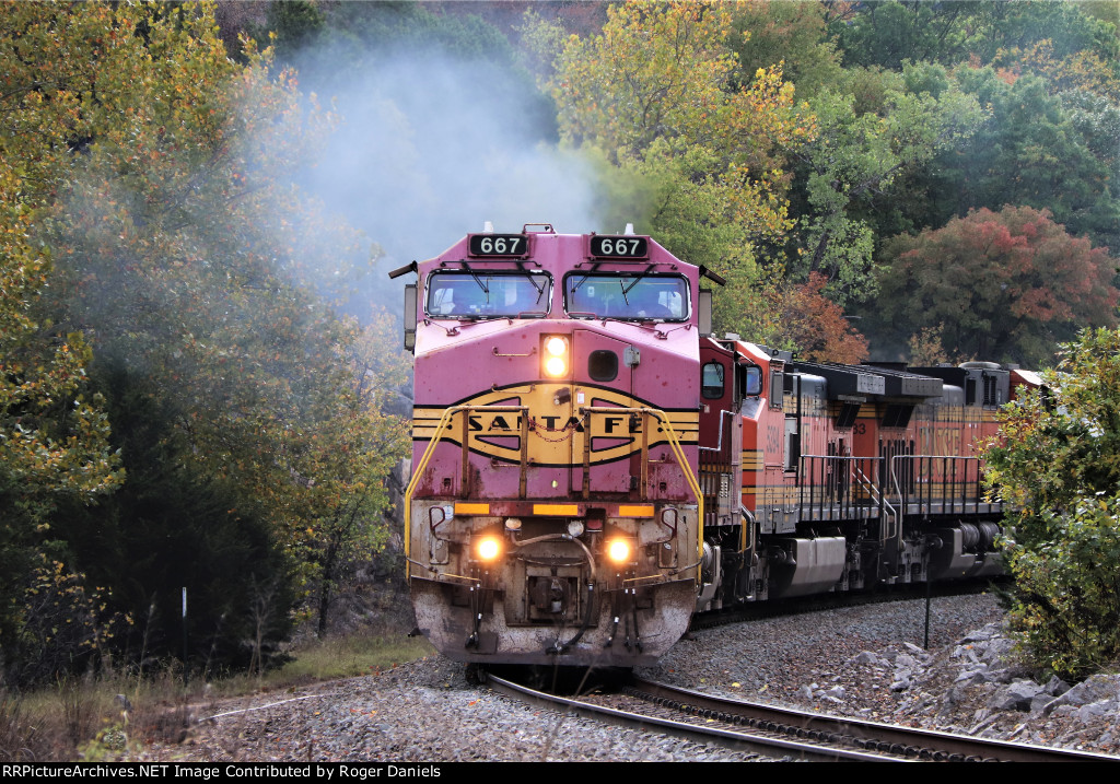 BNSF 667 at Crusher Oklahoma